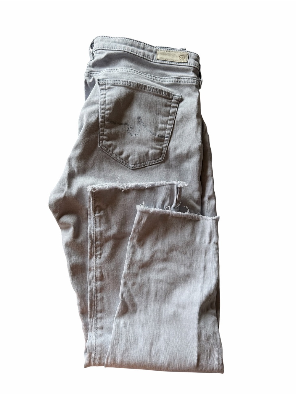 AG Adriano Goldschmied Women’s size 31 Light Gray Ankle/Crop Denim Jeans